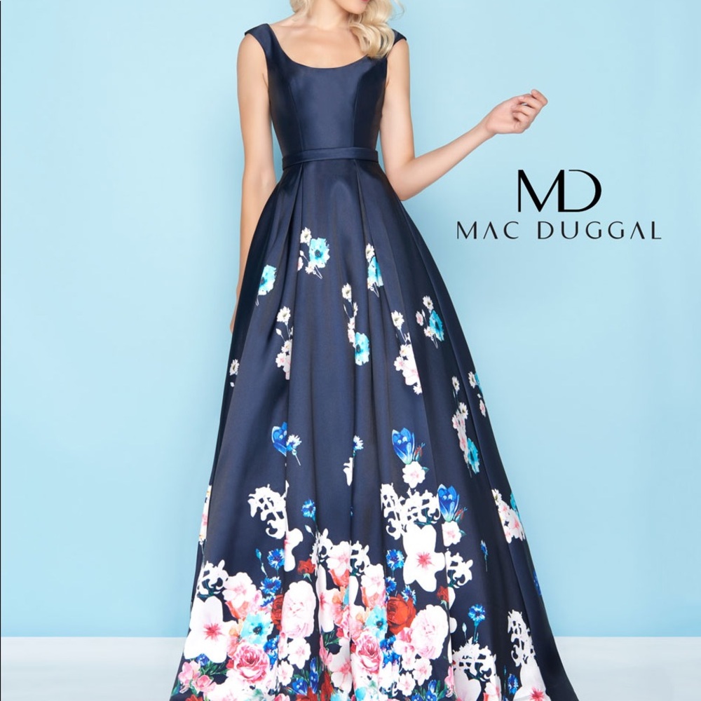 Mac Duggal Floral Prom Dress